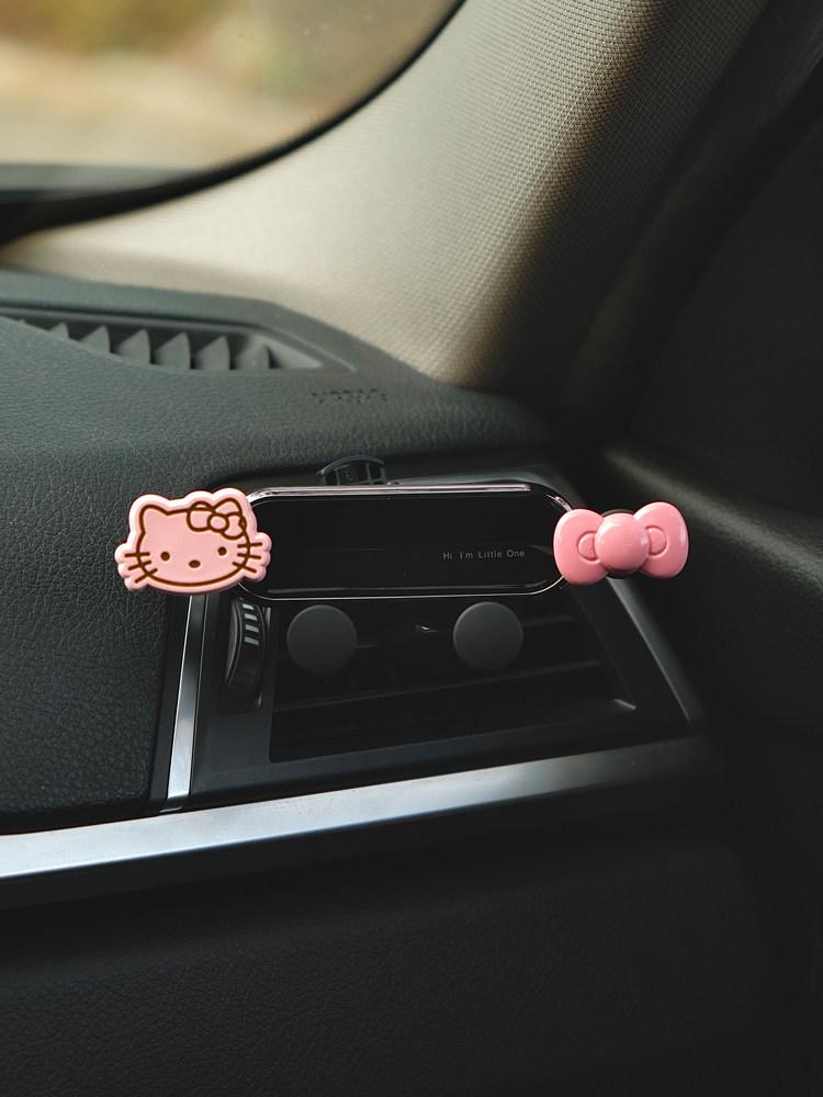 Bowknot Kitten Car Phone Holder: Multi-functional Air Vent Stand for Easy One-Hand Use