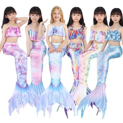 Mermaid Tail Swimsuit Kids Teens Adults Unisex Cosplay Costume Swimming Pool Beach Vacation Photo Shoot