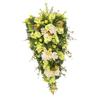 Flower Swag Decor Wall Hanging Decorative Teardrop Wreath for Home