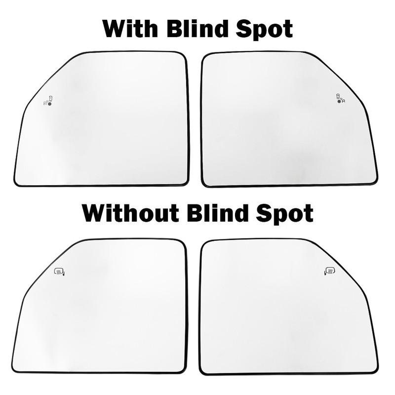 For F150 F250-F550 2015- 1PCS Outer Rearview Side Heated Mirror Glass Lens Reflector Lens Car Accessories With/No Blind Spot