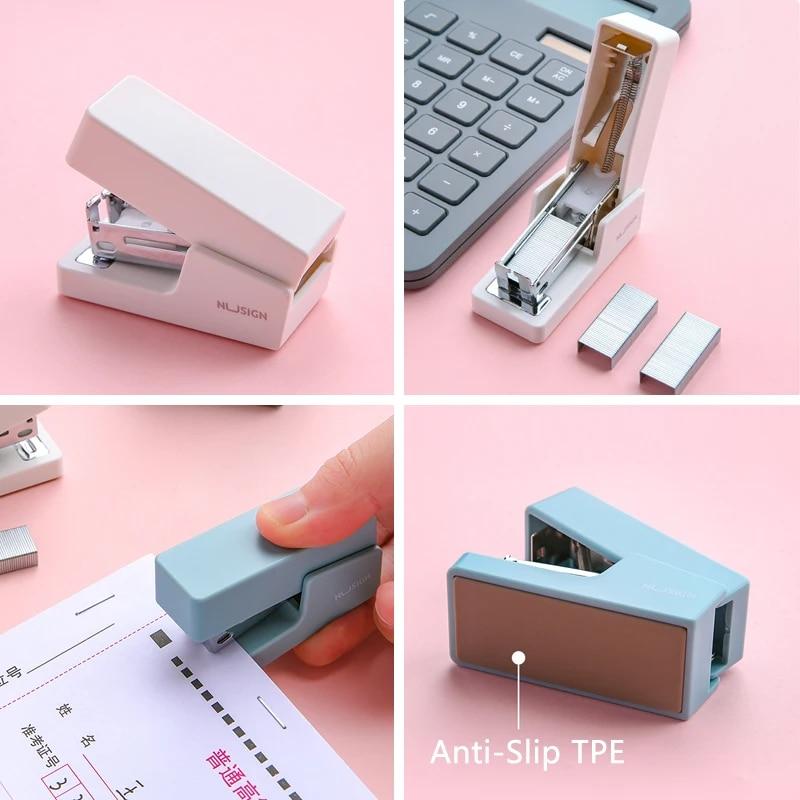 Mini Stapler Set Portable Color Paper Binding Machine Use 24/6 26/6 Staples Fashion Stationery Office Supplies