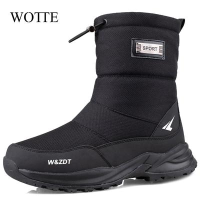 Men Boots 2024 Winter Shoes Men Snow Boots Waterproof Non-slip Thick Fur Winter Boot For -40 Degrees Zip Platform Boots Ssize 40