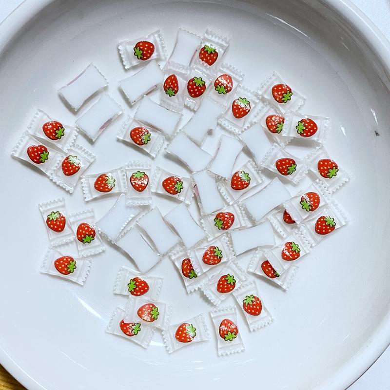 50Pcs New Cute Mini 5*9mm Candy Flat Back Resin Scrapbooking DIY Jewelry Craft Decoration Accessorie
