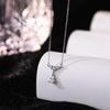 Women's S925 Sterling Silver Water Drop Pendant Necklace - Minimalist Zircon Design Clavicle Chain