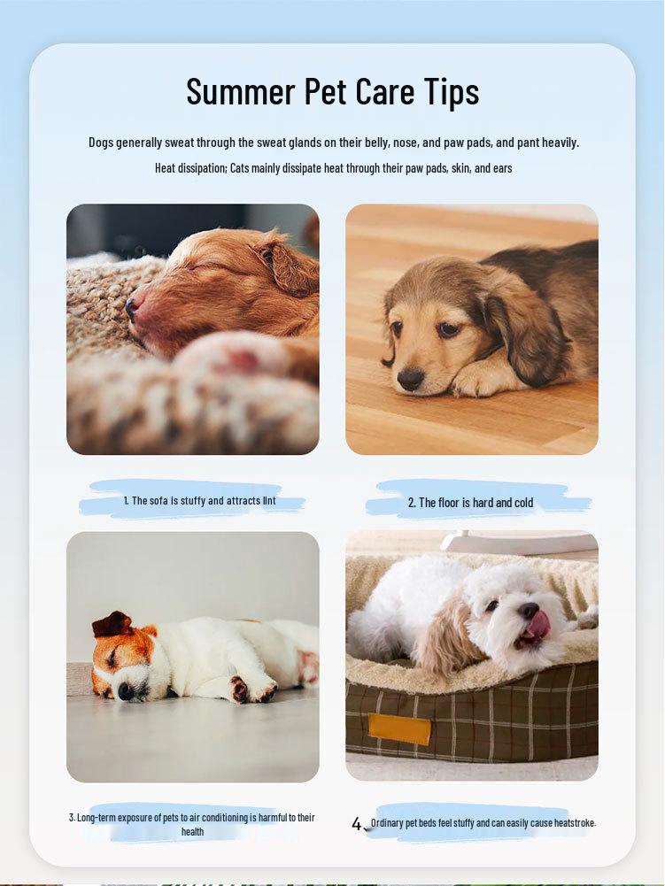Pet Cooling Mat for Small Dogs & Cats – Breathable Summer Bed & Nest