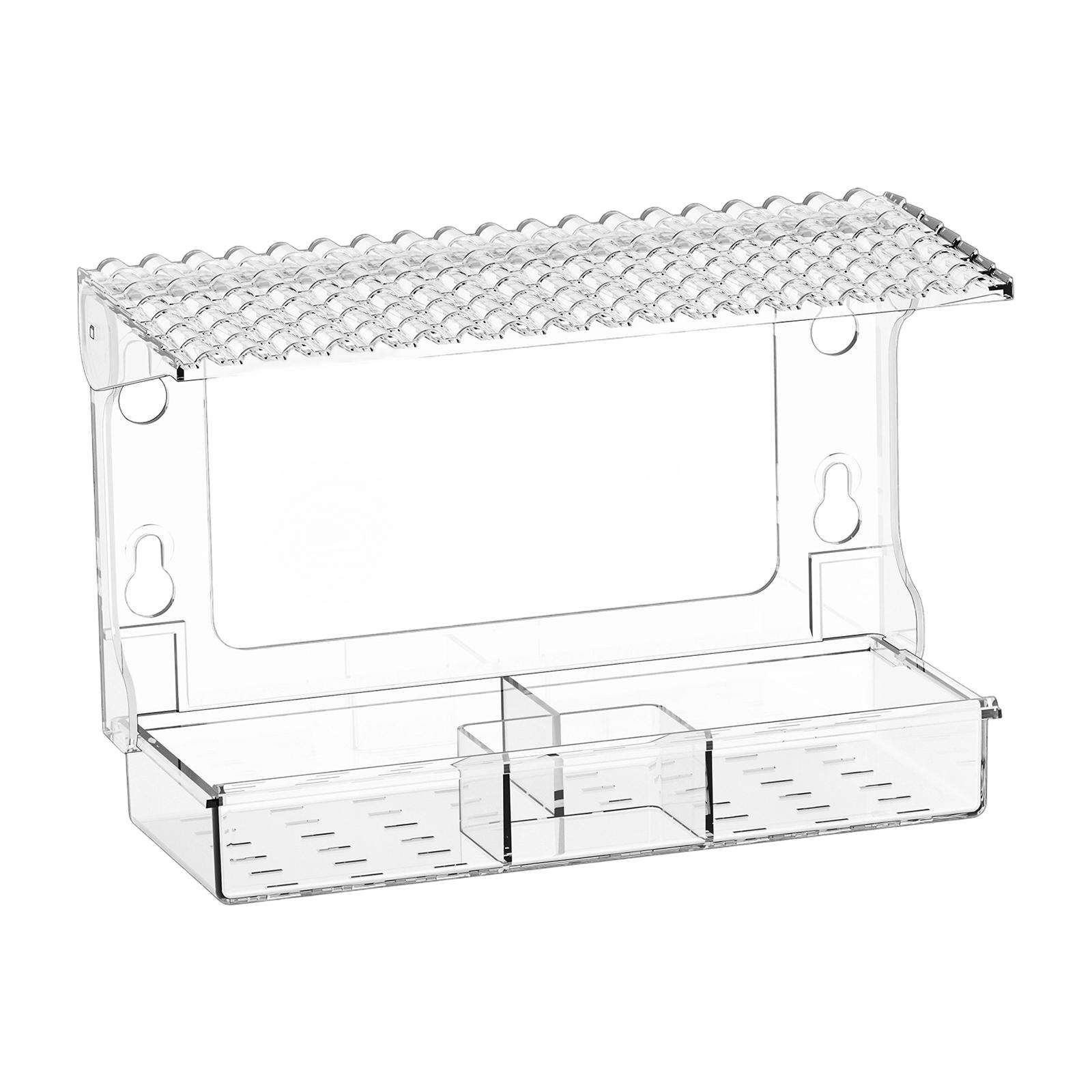 

Outdoor Window- Birdcage For , Transparent With Strong Suction Cups, No Drilling Required, Plastic Bird House. One Size