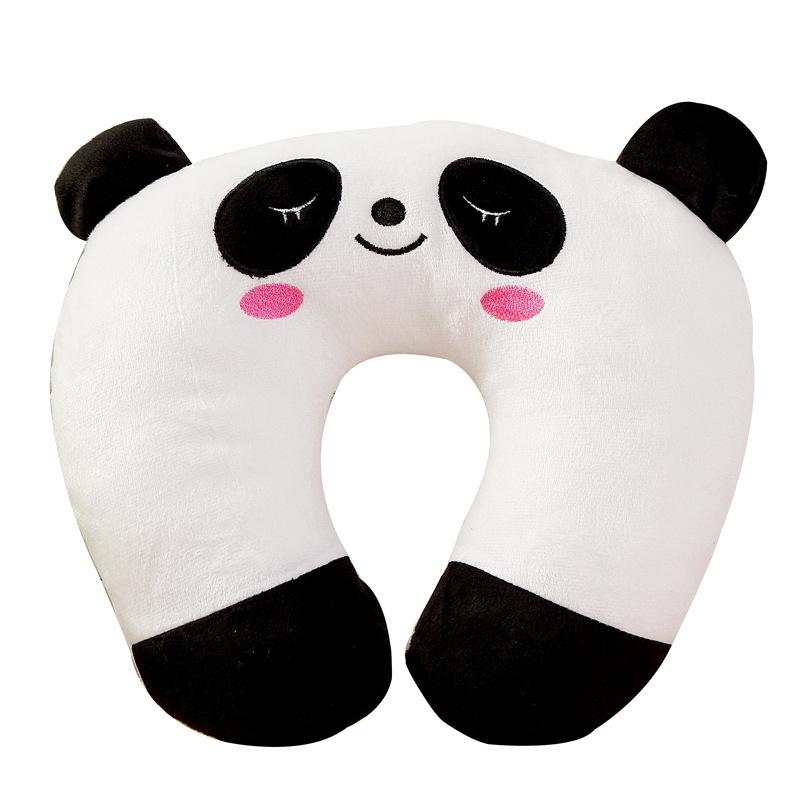 Cute Cartoon Neck Pillow for Travel - U-Shaped Cervical Support for Airplane & Train Nap