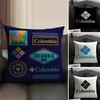 CClassic ColumbiaA Brand Cushion Cover Natural Linen Organic Fabric DoubleSided Printing Sofa Home Decor Gift Pillow Case