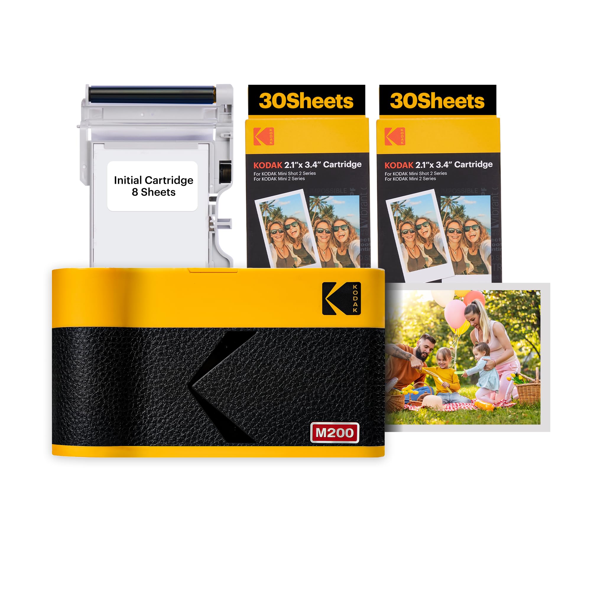 

Портативний фотопринтер KODAK Mini 2 ERA 4PASS 68 арк (5,3х8,6 см) (Принтер + в комплекті, жовтий)