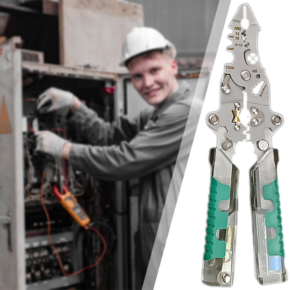 Wire Stripper With Electricity Measurement Multifunctional Foldable Wire Stripper Electrical Pliers For Cutting Pulling Pliers
