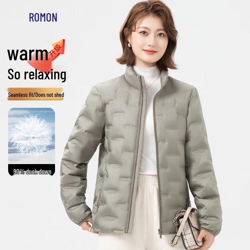 Romon Women's 90% Duck Down Lightweight Short Puffer Jacket