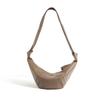 Lambskin Crossbody Bag, Casual Croissant Bag, Dumpling Bag, Women's Single-shoulder Genuine Leather Crossbody Bag with a French Feel