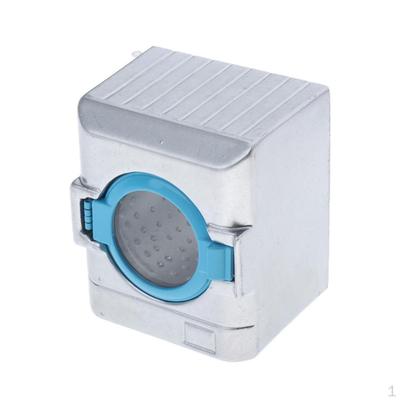 1:12 Scale Dollhouse Miniature White Washing Machine and Dryer, Alloy Material