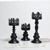 1PCS Romantic Retro Tabletop Candle Holders Metal and Iron with Openwork Pattern Candlestick Holder Candle Stand Europe Wedding