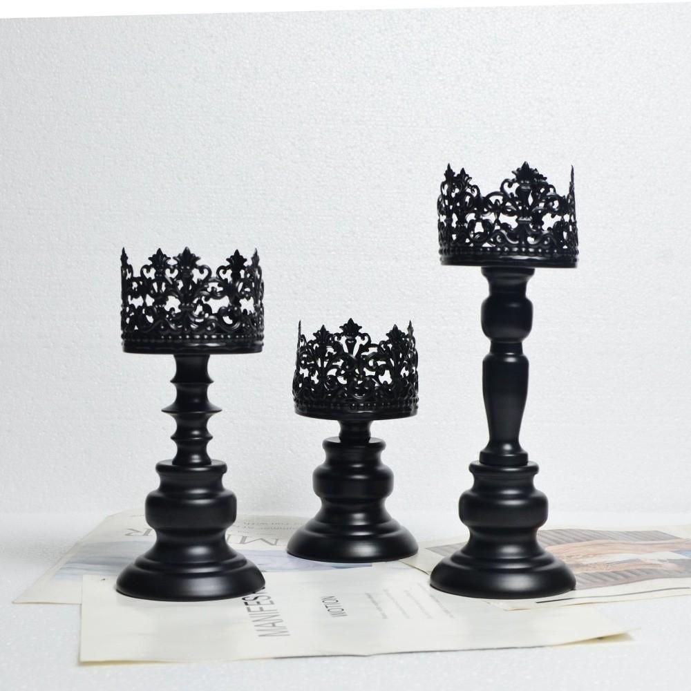 1PCS Metal and Iron Tabletop Candle Holders Retro Home Restaurants Decoration  Europe Wedding