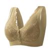 Elderly Women's Front Closure Lace Wireless Seamless Plus Size Bra