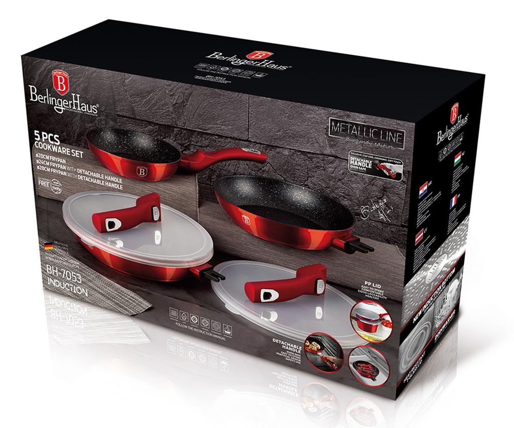 SET OF 3 GRANITE PANS BERLINGERHAUS BH-7053