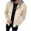 Men's  Waverg  Single-Row Buckle  Hooded Hood  Leisure  Cardigan  Coat