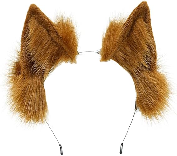 Cute Furry Cat Fox Ears Cosplay Anime Furry Headband - Red
