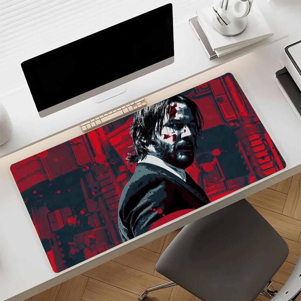 Film J-John WickS Classic Mouse Pad Non-slip Rubber Gamer Balance Computer Mat Decoracion Deskmat Laptop Office Large