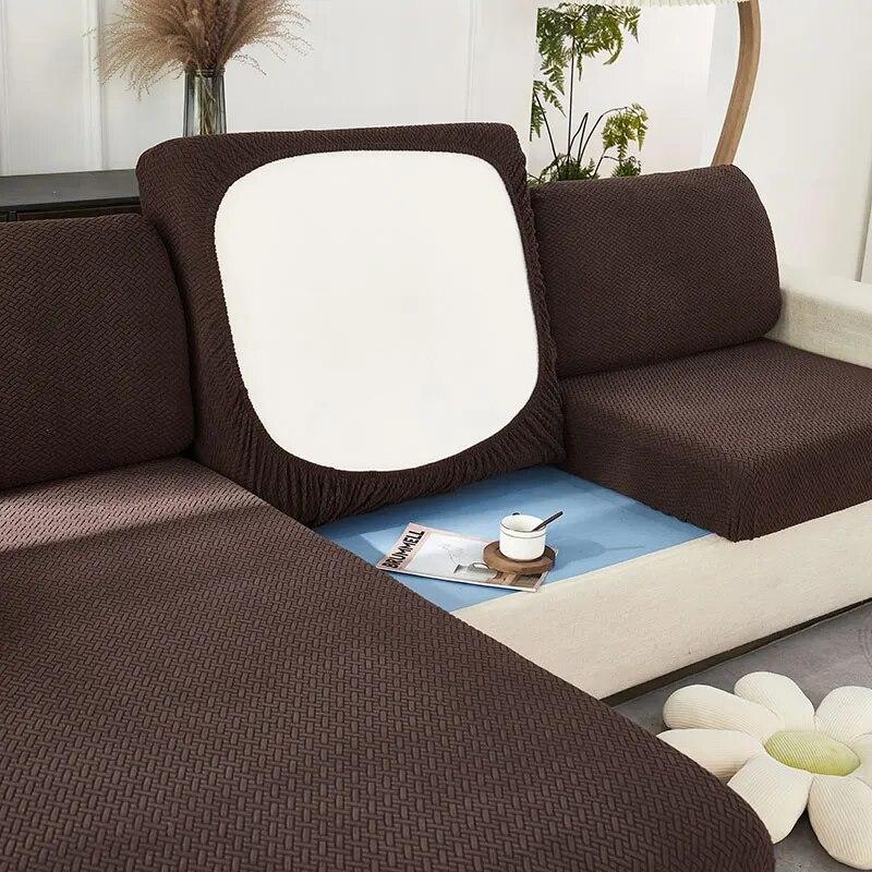 Thick Jacquard Sofa Seat Cushion Cover Funiture Protector Stretch Couch Covers for Sofas Anti-dust Removable Slipcover Pets Kids