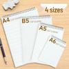 Dual Spiral Notebook - Thick B5, A5 Planner with Lined, Grid, and Blank Pages (English)