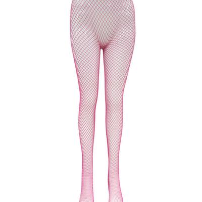 Romantic Tiger Fishnet Tights (Hot Pink)