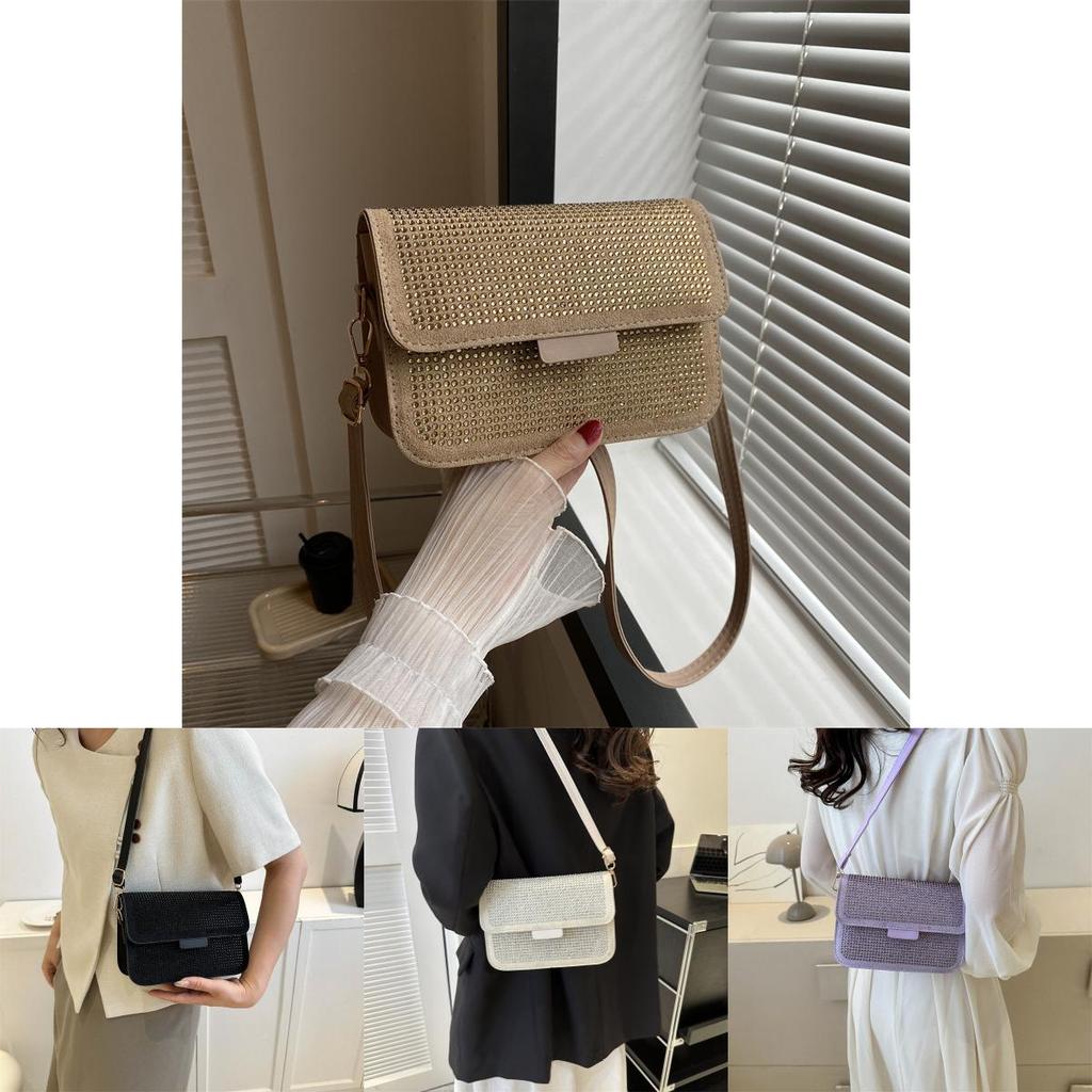 Stilvolle, trendige Damen-Schultertasche aus PU-Leder, neue Sommermode 2023, kleine quadratische Tasche