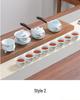 Modern Mutton Fat Jade White Porcelain Office Tea Set