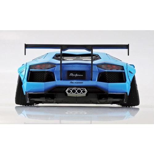 Aoshima Bunka Kyozai (AOSHIMA) 1/24 Liberty Walk Series No. 17 LB Works Lamborghini Aventador Ver. 1 Plastic Model Kit, Sky Blue