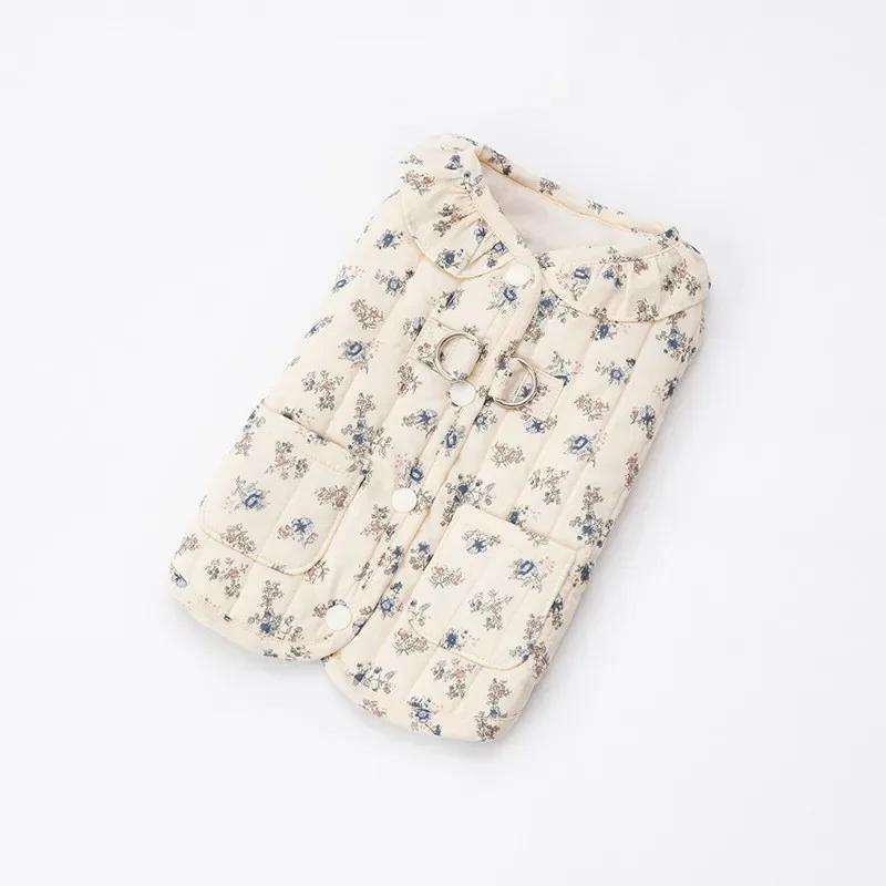 

Cute Floral Dog Harness Vest Winter Pet Clothes Coat Jacket Cat Puppy Yorkie Pomeranian Maltese Poodle Bichon Schnauzer Clothing S синий
