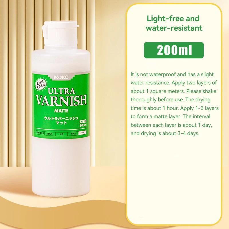 10/20/100/200ml Water-Based Gloss Varnish Resin Finish for Stone Polymer Air-Dry Clay - Dustproof High Shine Protective Coating