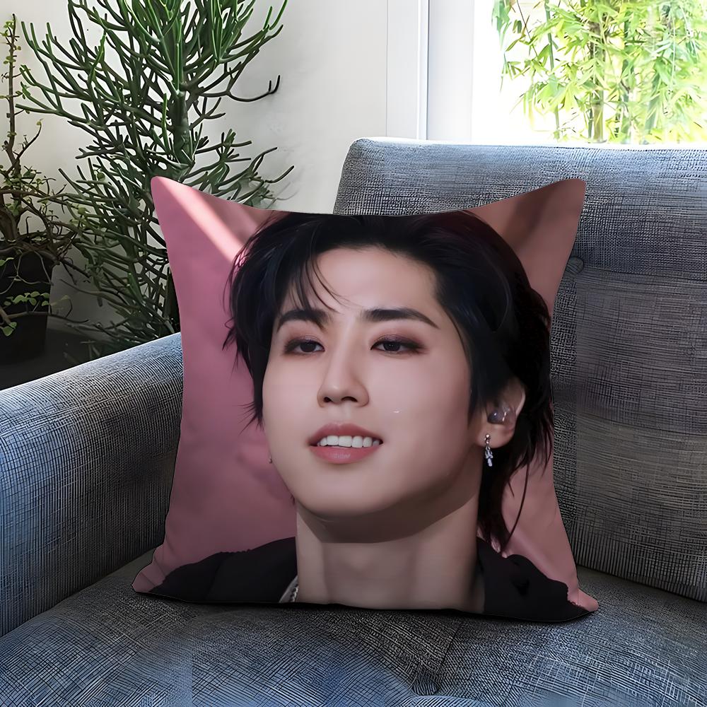 

Hot H-HHan Jisung Cushion Cover Comfortable Reversible Pillow Cover Ideal for Car Sofa Bedroom & Beyond 30cmx30cm