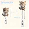 2D Acrylic Cute Nurse Cat Retractable Badge Reel Clip Brooch For Nurses RN LPN Students ID Card Holder