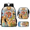 One Piece 15-Inch Mochila 3 PCS Lightweight Durable School Backpack With Crossbody Bag And Pencil Case For Boys Girls Ages 6-10