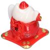 6in Fortune Cat Ceramic Waving Lucky Cat Ornament Home Decoration for Bedroom Car OfficeType 1