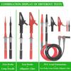 Test Leads Set HANDSKIT Double Insulated Electrical Multimeter Test Lead Kit, Test Leads Probes 4mm Banana Plug with Alligator Clips 30A and Needle