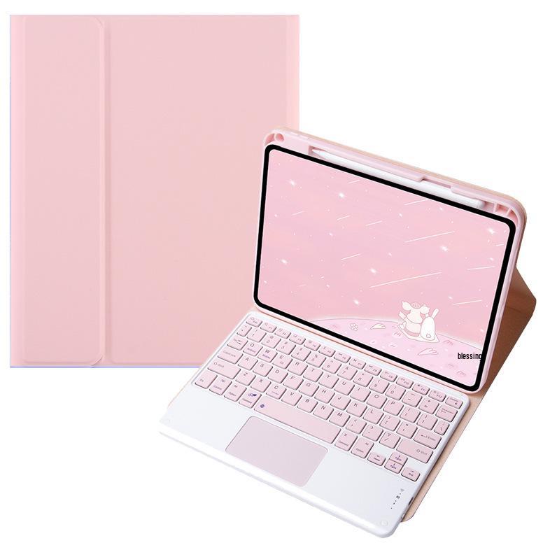 Compatible with 2025 iPad11 A16: Bluetooth Keyboard Case for 10th Generation iPad 10.9" with Pen Slot and Touch Backlight