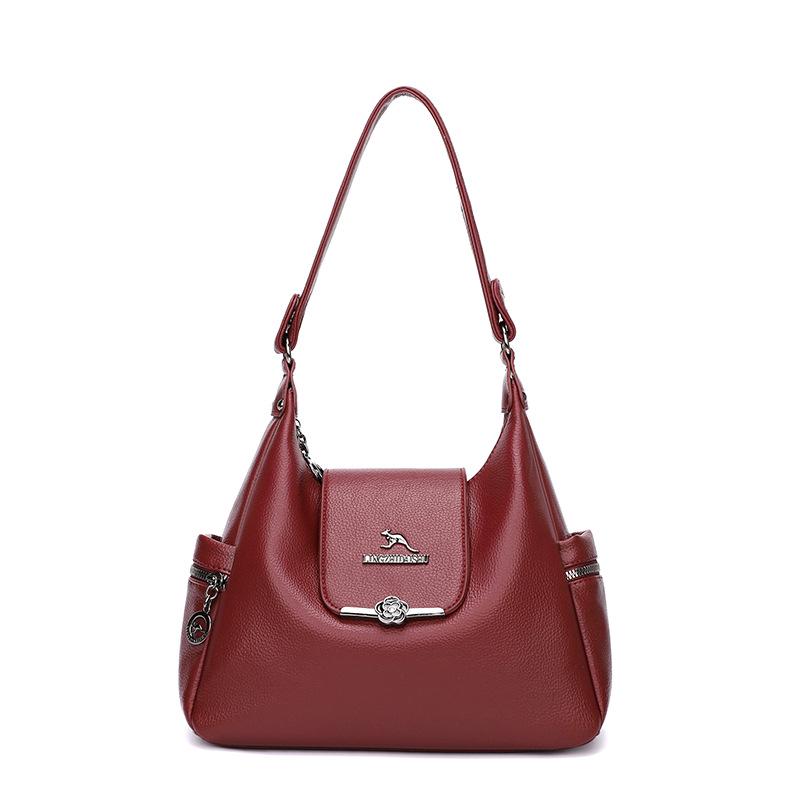 Модная большая однотонная сумка: Универсальная высококачественная сумка через плечо