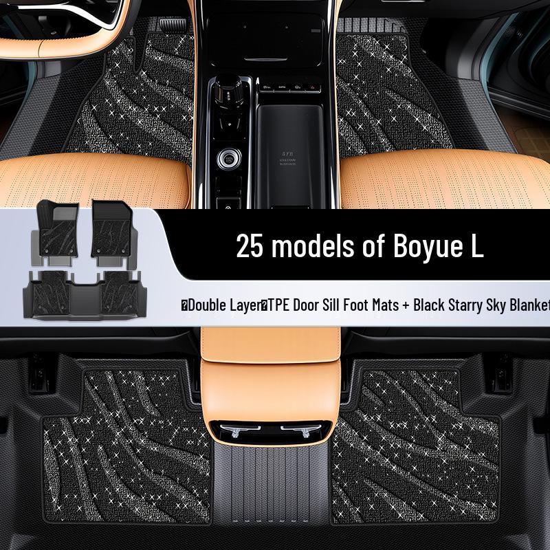 Compatible TPE Floor Mats for 2025 Geely Boyue L - Complete Interior Set