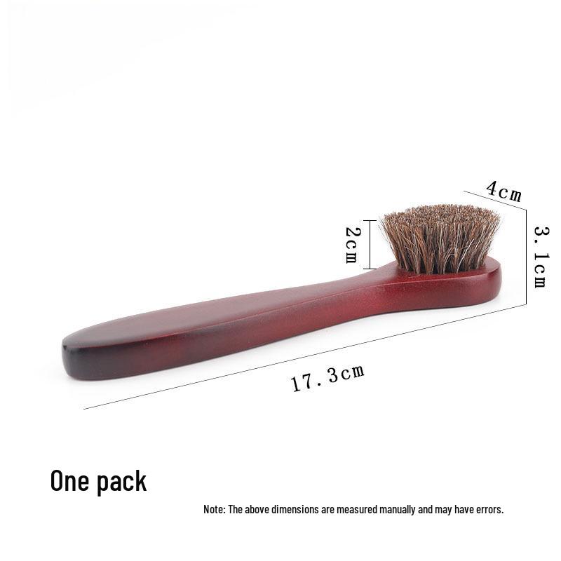 Beech Wood Horsehair Shoe Brush for Leather and Suede - Available in Large and Small Sizes