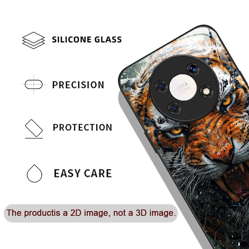 Golden Black Tiger Stripe Flame Print Tempered Glass Phone Case for Xiaomi Redmi Note 15 14 ProPlus 13 11T 10 Lite 15C 14C Cover