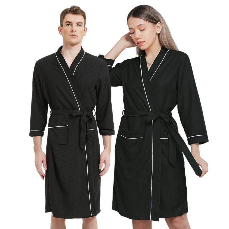 2026 Four Seasons Waffle-Style Couple Bathrobe – European & American Design