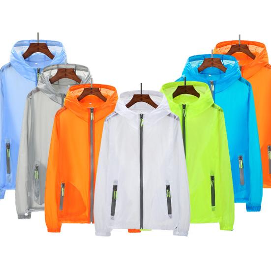 Sun Protection Jacket Reflective Strip Hooded Zipper Pockets Long Sleeves Smooth Anti-UV Thin Fishing Camping Men Summer Outdoor Coat Men Clothes