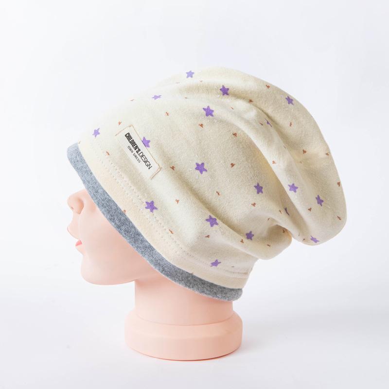 Dwuwarstwowa bawełniana luźna czapka dla dzieci - Ciepła wiatroszczelna czapka jesienno-zimowa dla dzieci w wieku 2-9 lat