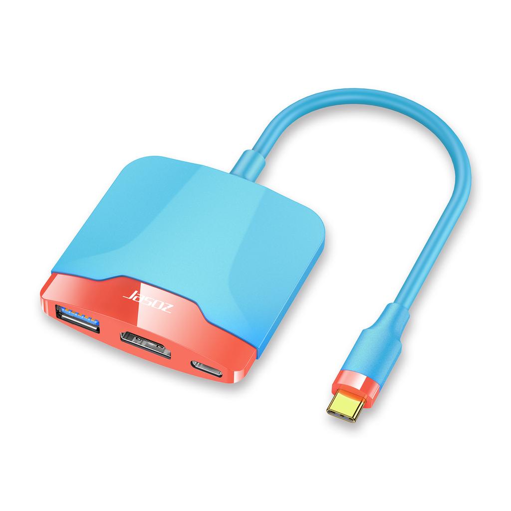 Multifunctional Type-c Simpler Expansion Metallic With Pd Charge Type Usb C 3.0 Hub 3 In 1 Adapter For Switch
