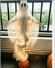 Lampă de Curte Dovleac Fantomatic Rotativ, Lumină de Sol pentru Grădină LED de Halloween | Decor Dovleac Fantomatic Iluminat de Exterior pentru Halloween