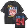 Benito Bowl Mi-temps Football Porto Rico Boricua Debi Tirar Mas Fotos T-shirts Lavés Vintage Unisexes Hip Hop T-shirts en Coton