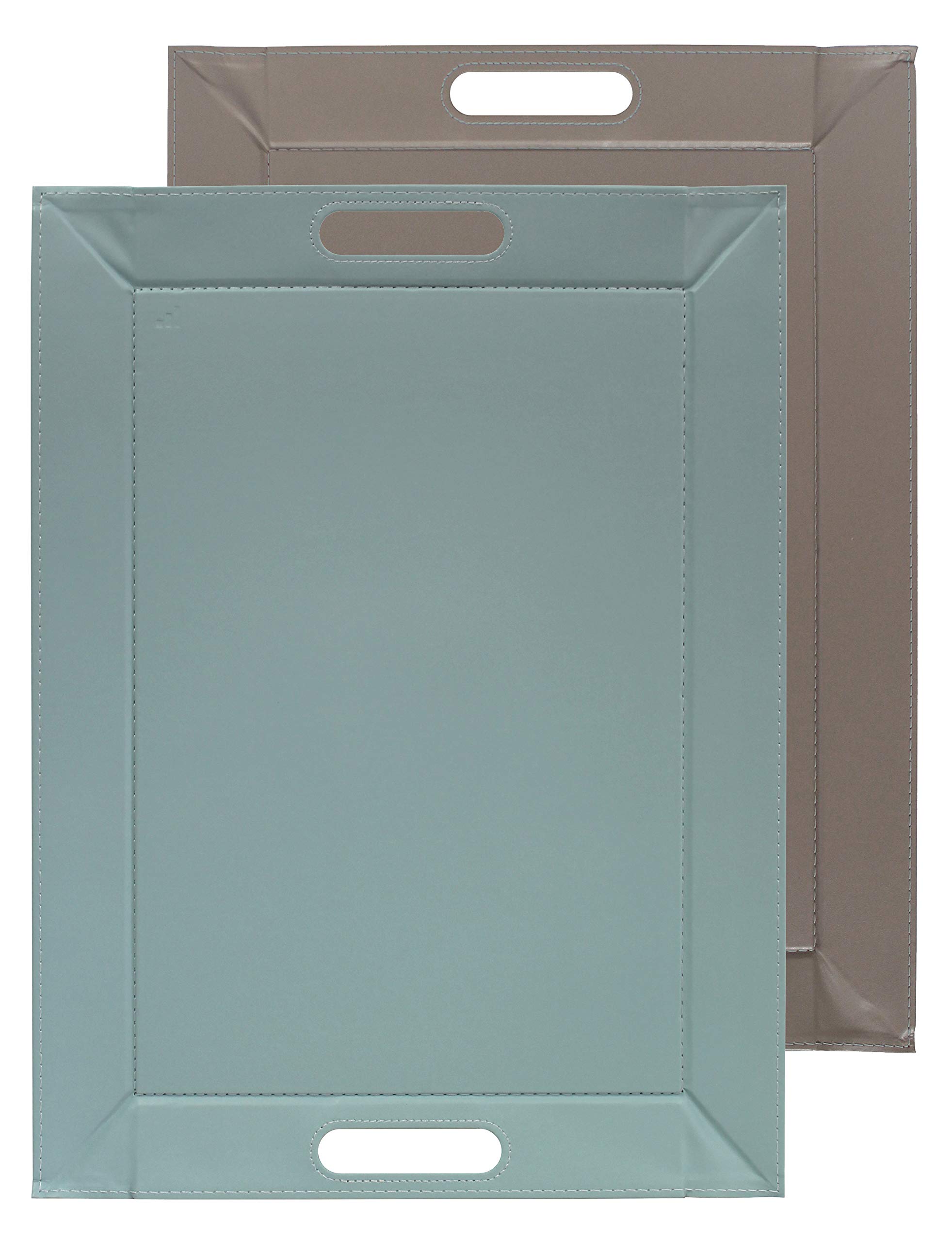 

EXELUX Freeform Tray, Aqua & Cafe au Lait, Small (TDFF-AQCF3-S) - Super convenient, doubles as a tray and placemat. Made in the UK.