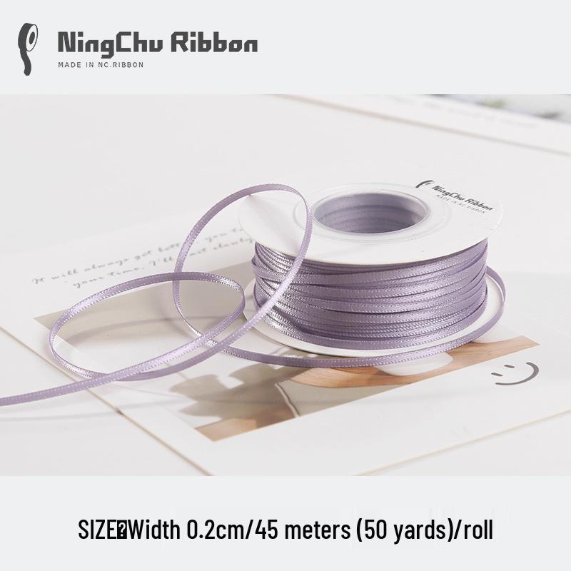 2mm Double-Sided Satin Ribbon Bookmark for Wedding Bows and Gift Wrapping